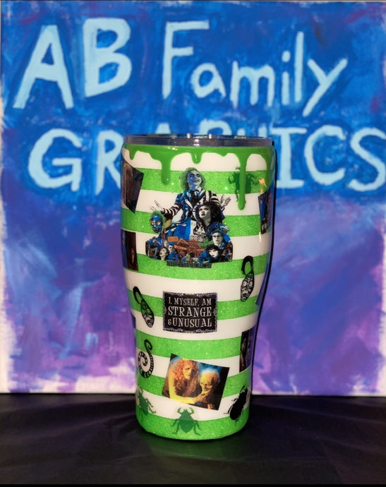 ABFamily Graphics Tumbler Cup Beetle Juice Tumbler