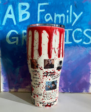 Load image into Gallery viewer, Glow in the dark horror tumbler
